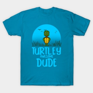 AWESOME  Funny Turtle T-Shirt